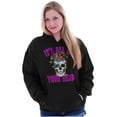 thumbnail image 3 of Its All In Your Head Shrooms Skull Unisex Plus Fleece Graphic Hoodie Brisco Brands 4X, 3 of 6