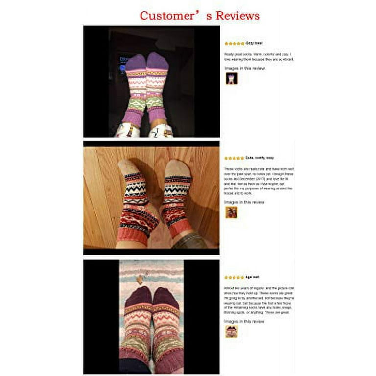 Buy 5 Pairs Womens Thermal Socks, Ladies Winter Warm Knitting Wool Socks  Women Thick Socks, Christmas Gifts for Women Online at desertcartSeychelles