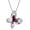 Purple, variant on Sterling Silver Butterfly Pendant Necklace Embellished with Crystals from Austria, Dreamy Morpho Helena Butterfly Gifts for Butterfly Lovers, Fine Jewelry Gifts for Women