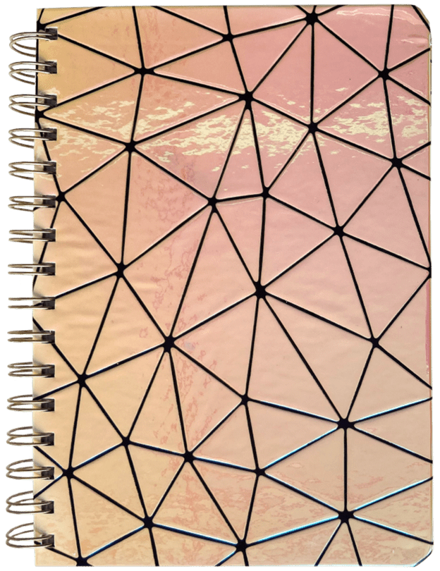 Pen+Gear Journal, Geo-Holographic, 240 Ruled Pages, Sprial Bound