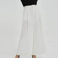 thumbnail image 2 of safuny Women's Wide Leg Loose Pants Girls Teen Relaxed Solid Color High Rise Trousers Casual Comfy Daily Trendy White S, 2 of 7