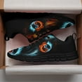 thumbnail image 3 of Fire Burning Yin Yang Shoes for Men Women Running Sneakers Breathable Casual Sport Tennis Shoes Gift for Him Her Black Size 4.5, 3 of 5