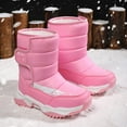 thumbnail image 4 of Gvdentm Cow Girl Boots Warm Snow Boots Kid Outdoor Insulated Winter Boot with Side Zipper Toddler Boots Boys(Pink,4), 4 of 9