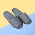 thumbnail image 3 of Shuliwen hotel slippers 4 Pairs of Male Disposable Slippers Portable Folding Slippers for Travel Hotel (Grey), 3 of 5