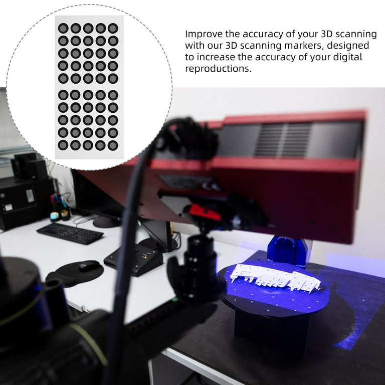 3.0mm 3D Scanning Markers - 9 Sheets (504 Dots) High-Precision Reflective Target Dots For 3D Scanners