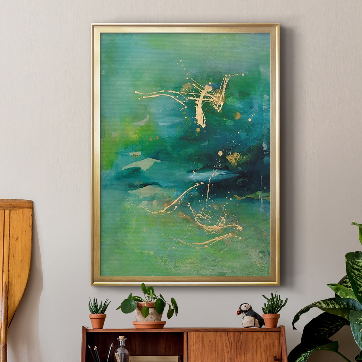 Peaceful Diptych II Premium Framed Print, in Gold, Black, or Silver - Ready to Hang