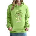 thumbnail image 2 of Mifsaly Merry Christmas Sweatshirts for Women Long Sleeve Loose Hoodie Bright Xmas Hooded Pullover Tops Cute Graphic Drop Shoulder Loose Outerwear with Pocket 2025 Festival Party, 2 of 4