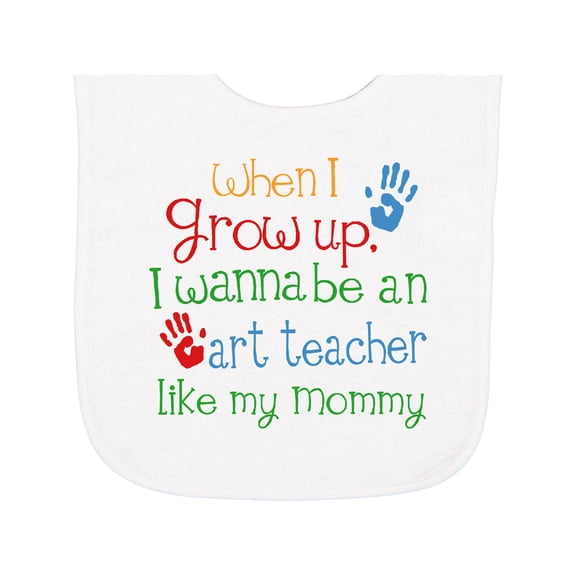 Inktastic Art Teacher Like Mommy Baby Terry Cloth Bib