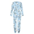 thumbnail image 5 of New trending & for spring Viikei Womens Pajamas Clearance,Women Winter Letter Print Round Neck Long Sleeve Trousers Casual Home Wear Suit Pajams Sets Light Blue XXXXXL, 5 of 5