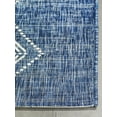 thumbnail image 3 of FH Home Outdoor Rug - Waterproof Easy to Clean Stain Resistant - Patio Indoor Outdoor Porch Deck Balcony Entryway - Boho Moroccan - Ariana - Blue - 5ft 2in x 7ft 6in, 3 of 5