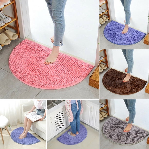Non Slip Dirt Barrier D Shape Semi Circle Half Moon Floor Door Mat Rug 40 60cm Walmart Com Walmart Com