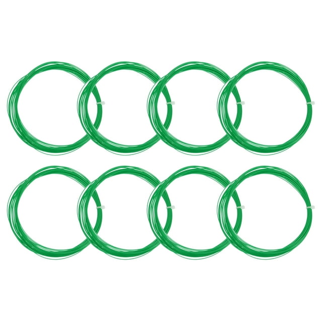 Uxcell 10M 0.75mm High Elastic Nylon Badminton Racket String Racquet Line, Fluorescent Green 8 Pack