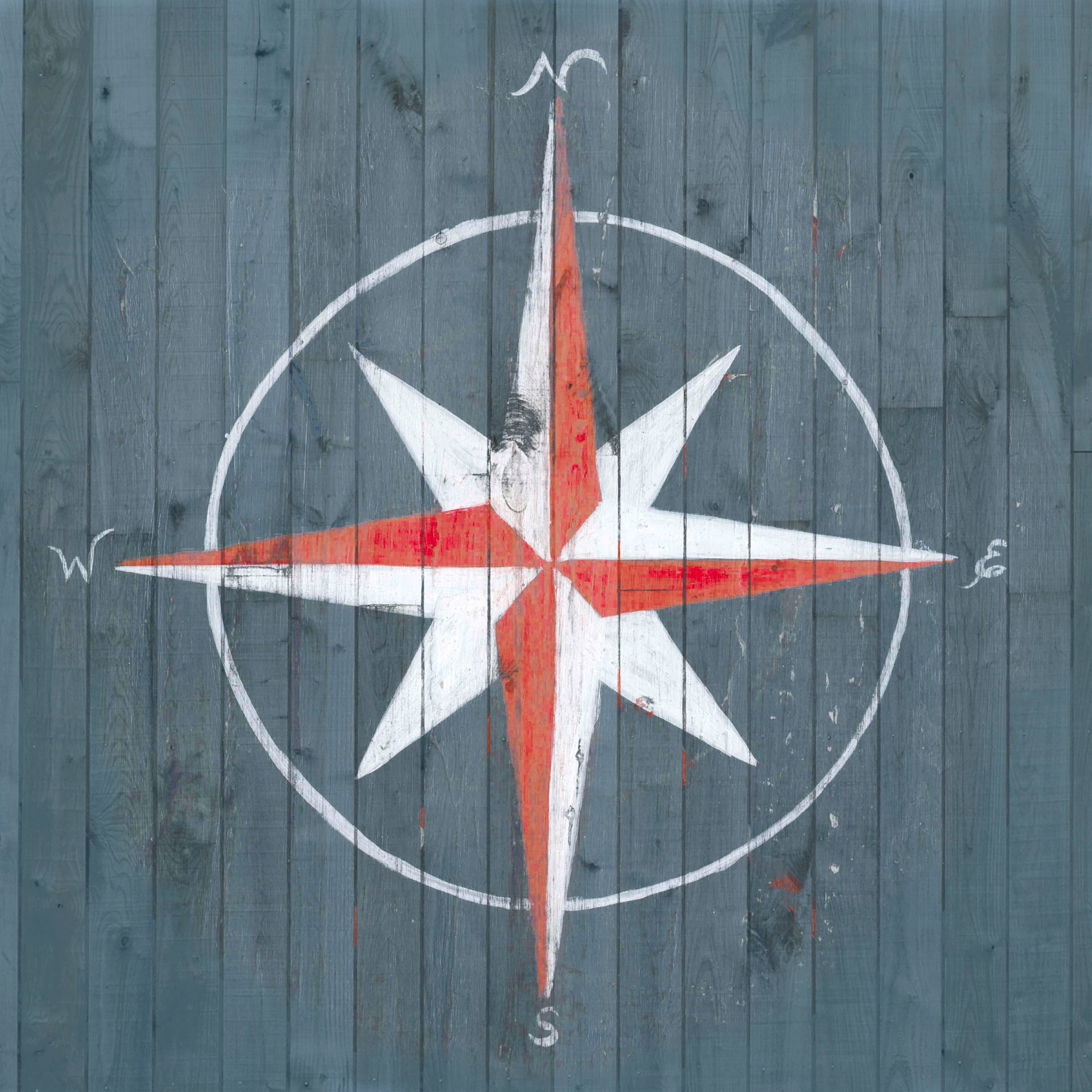 Marmont Hill "Red Compass" Painting Print on Wrapped Canvas