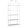 thumbnail image 2 of Home Square 2 Piece 5 Shelf Metal Framed Bookcase Set in White, 2 of 3