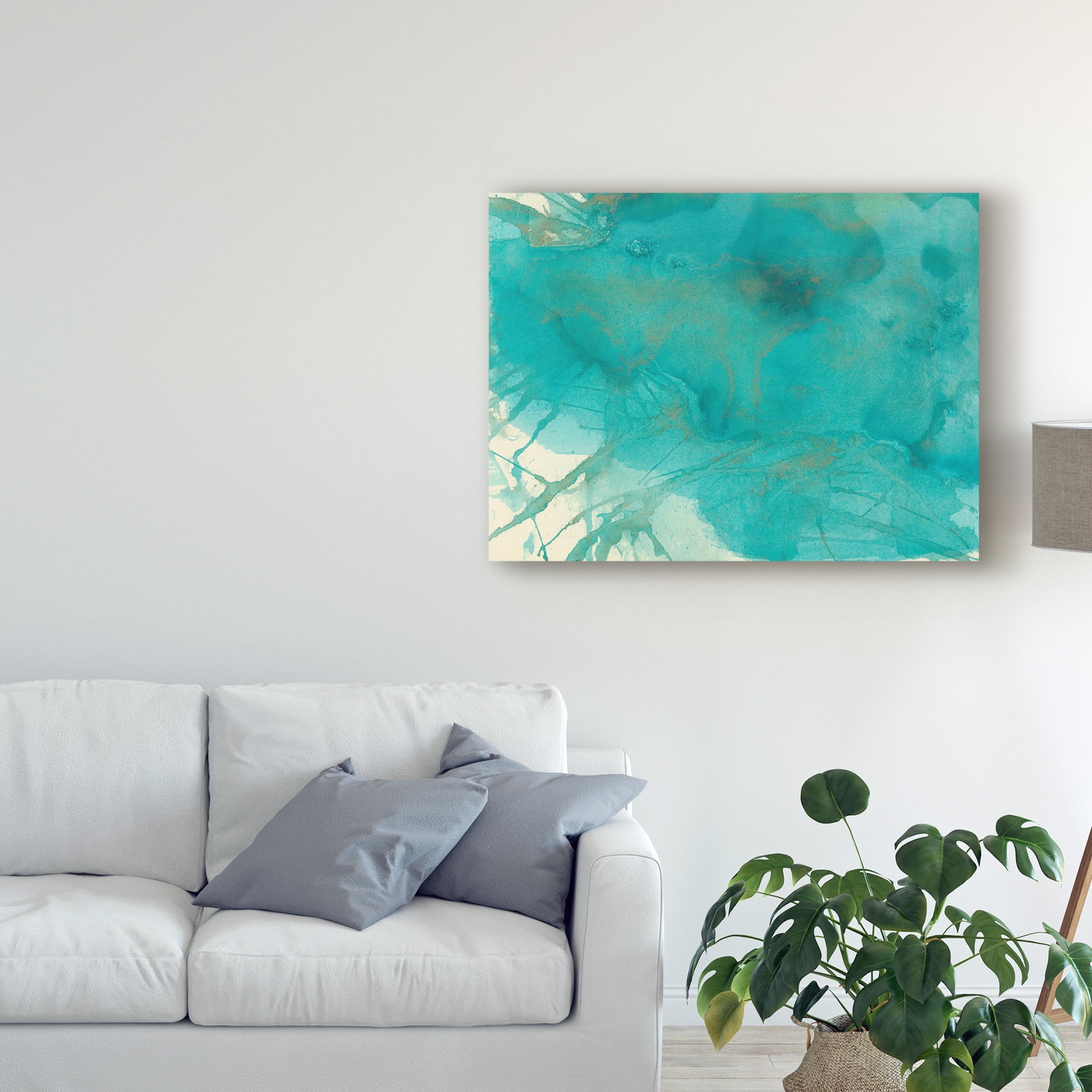 Trademark Fine Art 'Turquoise Moment I' Canvas Art by Joyce Combs