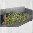 thumbnail image 6 of Avocado Soft Flannel Fleece Blanket, Pattern with Delicious Vegan Elements on Monochrome Zigzag Background Print, Cozy Plush for Indoor and Outdoor Use, 50" x 70", Black Brown Green, by Ambesonne, 6 of 6