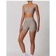 thumbnail image 2 of Conjuntos de entrenamiento for mujer, sujetador deportivo de 2 piezas, camiseta sin mangas, leggings de cintura alta, ropa deportiva for gimnasio y yoga, top de entrenamiento for mujer, 2 of 7