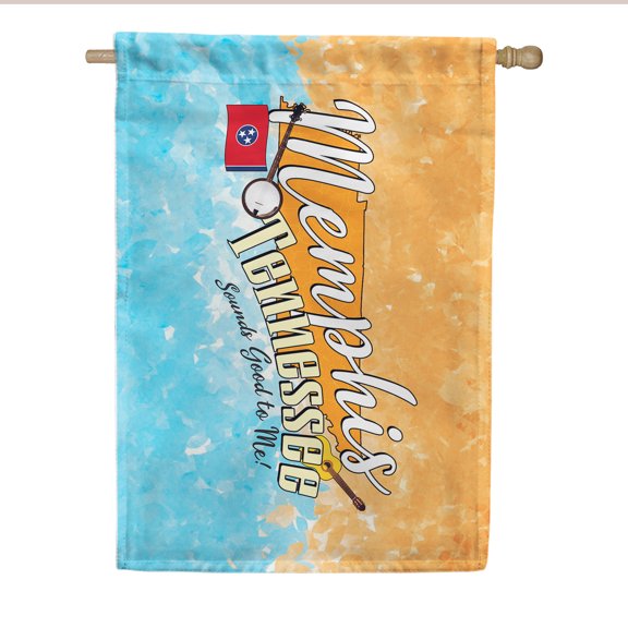 Memphis Tennessee House Flag 28 x 40 inches Double Sided Outdoor Yard Decorative Tennessee State Flag, Memphis Hometown House Flag, Memphis City Gift, Made in the USA