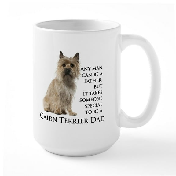 CafePress - Cairn Terrier Dad Mugs - 15 oz Ceramic Large White Novelty Mug
