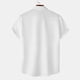 thumbnail image 5 of Playera Elvqul para Hombre Playa Algodón Manga Corta Blanco sin Estampado Solapa Abotonada, 5 of 8