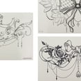 thumbnail image 3 of Tatuajes temporales a prueba de agua de 3 piezas de Unique Bargains para adultos en negro, 3 of 5