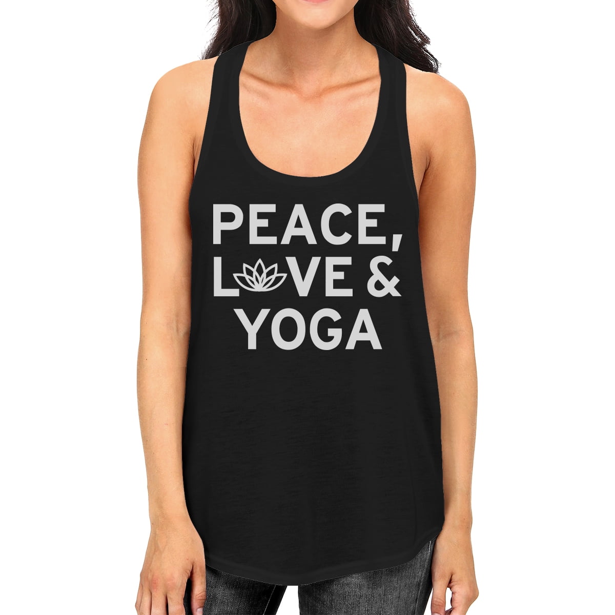 Yoga GOLD Logo Women TANK TOP Just Do Yoga Racerback Tank Top Funny Cute Yoga Tank Top Yoga Gym