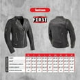 thumbnail image 3 of First Mfg Co - Tantrum - Women's Motorcycle Biker Riding Black Leather Jacket - 2X Large - Action Back Armor Pockets Vented, 3 of 5