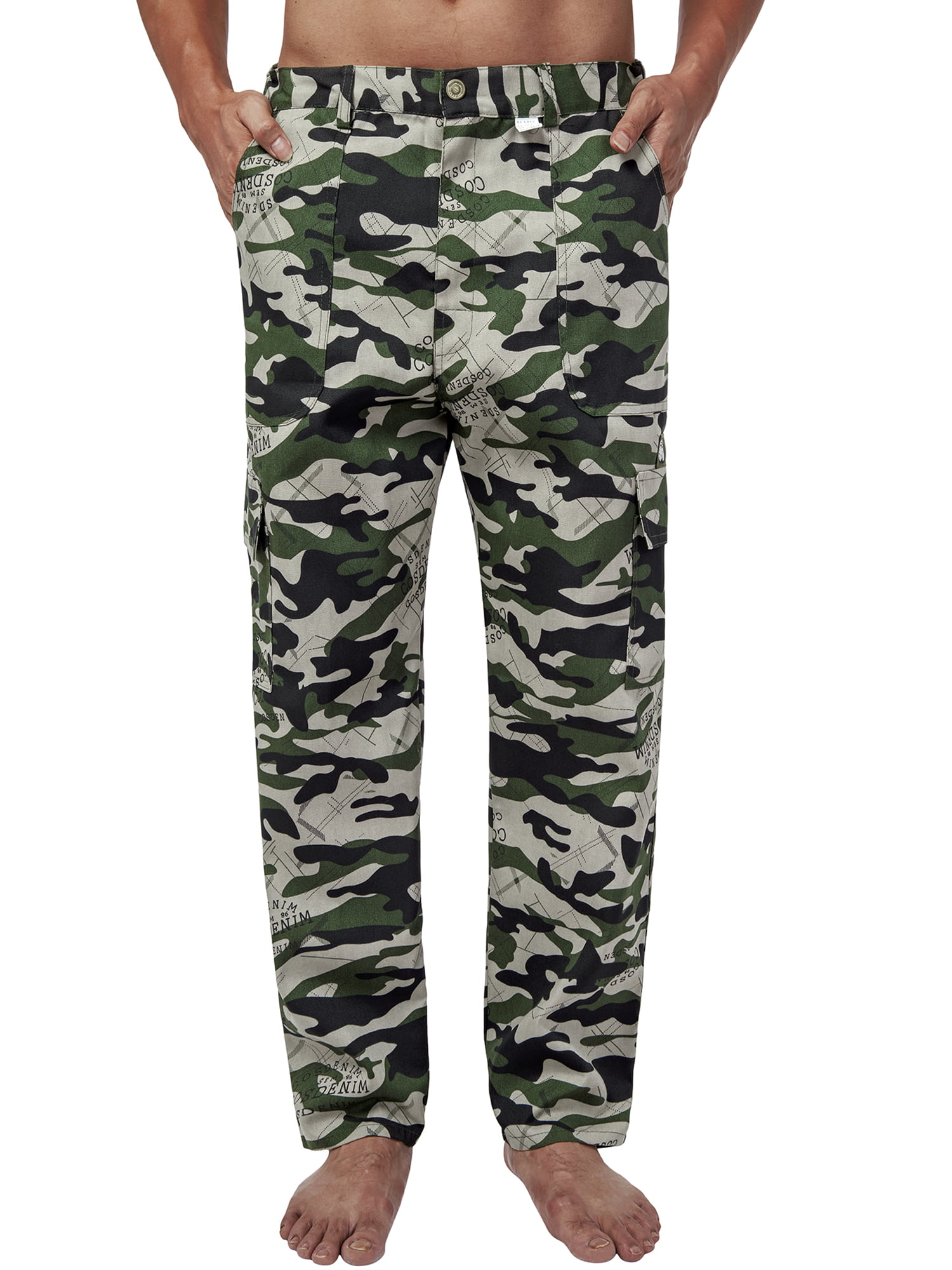 Dodoing - Mens Relaxed-Fit Cargo Pants Army Pants Multi Pocket Military ...