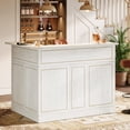 thumbnail image 6 of Tribesigns 3-Tier Bar Cabinet, L-Shaped Corner Home Bar Unit with Stemware Racks, Living Room, White, 6 of 8