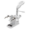 thumbnail image 2 of Desktop Magnifying Glass, Comfortable Functional Plastic LED Hands Free Magnifier High Definition  For Industrial Application For Engineer Black,White, 2 of 8