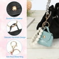 thumbnail image 3 of Uxcell PU Leather Handbag Keychain, Coin Purse Keychain Cute Pendant Keychain Earphone Pouch Black, 3 of 6