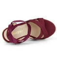 thumbnail image 4 of BLISSFUL STEP Sandales Compensées à Plateforme en Espadrille Croisée pour Femmes, 4 of 6