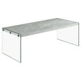 thumbnail image 1 of Monarch Specialties Coffee Table, Accent, Cocktail, Rectangular, Living Room, 44"l, Tempered Glass, Laminate, Grey, Clear, Contemporary, Modern, 1 of 1