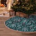 thumbnail image 5 of Rateoe Vintage Floral Pattern Christmas Tree Skirt with Ties , Christmas Tree Decorations, Farmhouse Christmas Decor Xmas Holiday Decorations-36", 5 of 6