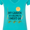 thumbnail image 4 of Inktastic Gardening Funny Garden is Calling Women's V-Neck T-Shirt, 4 of 5