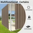 thumbnail image 4 of Rideaux Intérieurs Extérieurs pour Patio \ Panneau de Rideau à Oeillets Bloquant le Soleil pour Intimité, Rideaux Résistants aux Intempéries pour Gazebo, Véranda avant, Pergola, Kaki G x H Panneau, 4 of 8