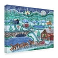 thumbnail image 2 of Cheryl Bartley 'Here Comes Santa Claus And Eight Reindeer' Canvas Art, 2 of 3