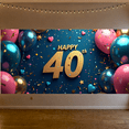 thumbnail image 6 of LUUFILx Gold 40th Birthday Backdrop Banner Cake Decor Party Supplies Photography Props Milestone Celebration Background Happy Birthday Décor Balloons Stars, 6 of 8
