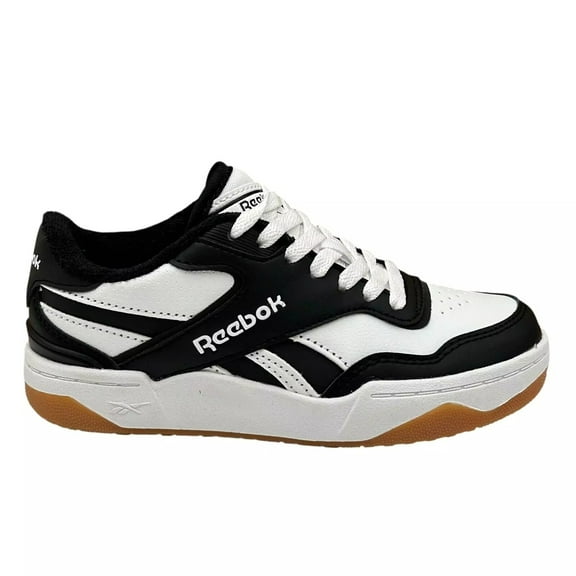 Reebok Court Drift Youth Boy's Casual Sneakers Size 2Y Black/White Lace up Shoes