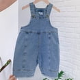thumbnail image 6 of Coerni Boys Trendy Denim Bib Overalls Sleeveless Button Strps Jean Rompers 1-10Y Kids One Piece Casual Jumpsuits Back to School, 6 of 6