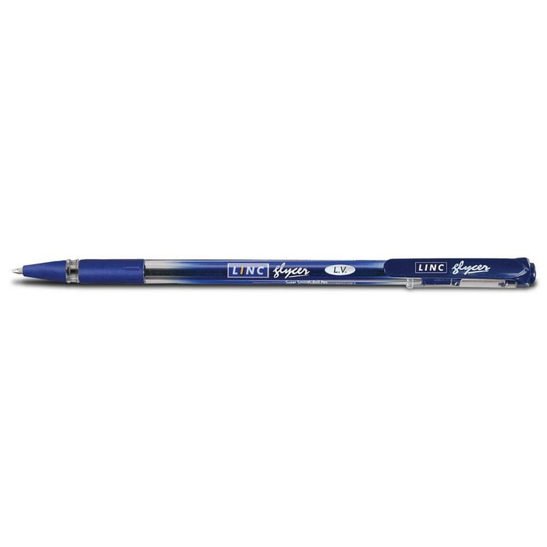 Linc Glycer Smooth Ball Point Pen Soft Grip 1.00mm Tip 36 Count Blue 36 pk box Blue ink Walmart