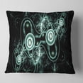 thumbnail image 2 of Designart Blue on Black 3D Surreal Design - Abstract Throw Pillow - 16x16, 2 of 5