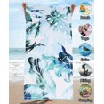 thumbnail image 1 of Toalla de playa de microfibra antiarena para hombre y mujer, tamaño L, toalla de playa para adultos, toalla de piscina, manta de playa para natación, deporte, súper absorbente, 150 x 70 cm, palma, 1 of 3