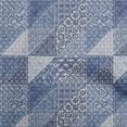thumbnail image 1 of oneOone Silk Tabby Blue Fabric Mix Block Pattern Diy Clothing Quilting Fabric Print Fabric By Yard 42 Inch Wide, 1 of 4