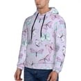 thumbnail image 3 of Bingfone Purple Butterfly Men'S Drawstring Hoodie Long Sleeve Pocket Sweatshirts-Medium, 3 of 9