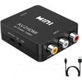 thumbnail image 1 of Convertidor de RCA a HDMI, adaptador de audio y video RCA compuesto CVBS AV a HDMI 1080P, compatible con N64, Wii y PS2, compatible con PAL/NTSC con cable de alimentación USB., 1 of 8