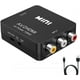 thumbnail image 1 of Convertidor de RCA a HDMI, adaptador de audio y video RCA compuesto CVBS AV a HDMI 1080P, compatible con N64, Wii y PS2, compatible con PAL/NTSC con cable de alimentación USB., 1 of 8