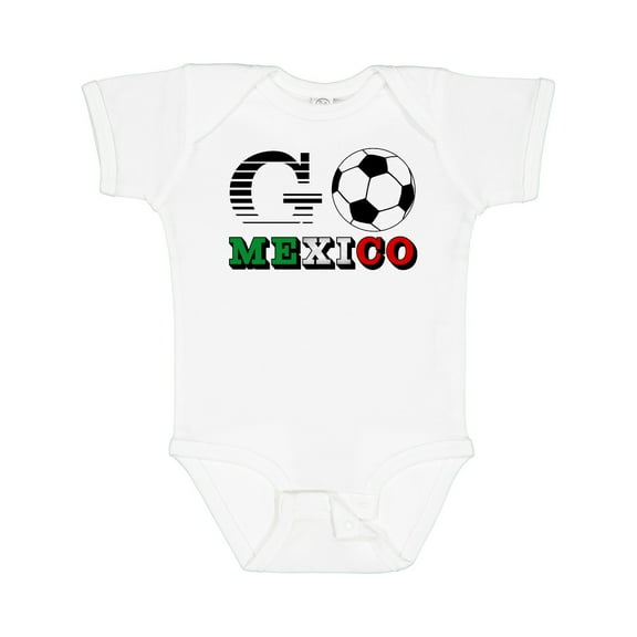 Inktastic Go, Mexico- Soccer, Football Boys or Girls Baby Bodysuit