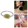 thumbnail image 3 of Unique Bargains 1 Pc Adjustable choker necklace Dried Rose Pattern Wrap around wrist bracelet Green, 3 of 6