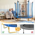 thumbnail image 2 of 5.5FT Kids Trampoline with Basketball Hoop, SEGMART Upgraded Indoor Toddler Trampoline with Enclosure for Kids, Outdoor Round Small Trampoline with Basketball, Gift for Boys Girls, 2 of 6